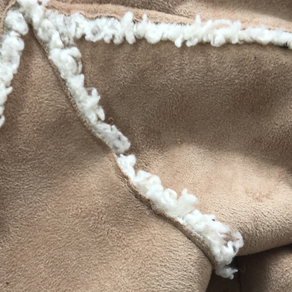 Faux shearling great coat XL from Tasha Polizzi. Light tan with cream interior - Picture 14 of 14